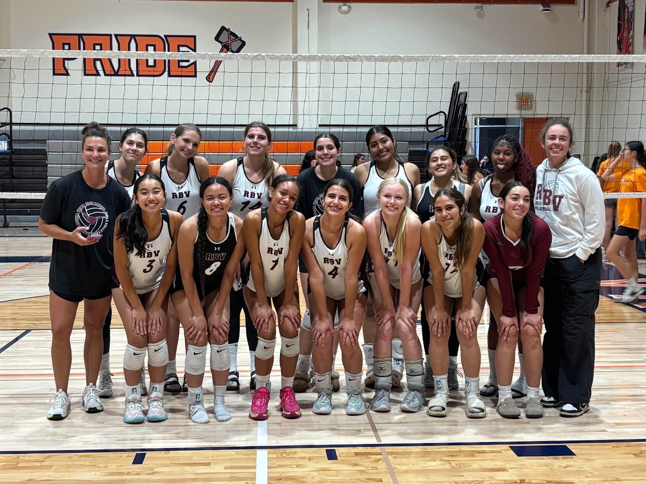 RBV Volleyball athletes at Rancho Buena Vista High School
